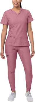 Adar Pro Flawless Plus Scrub Set for Women - Elevated V-Neck