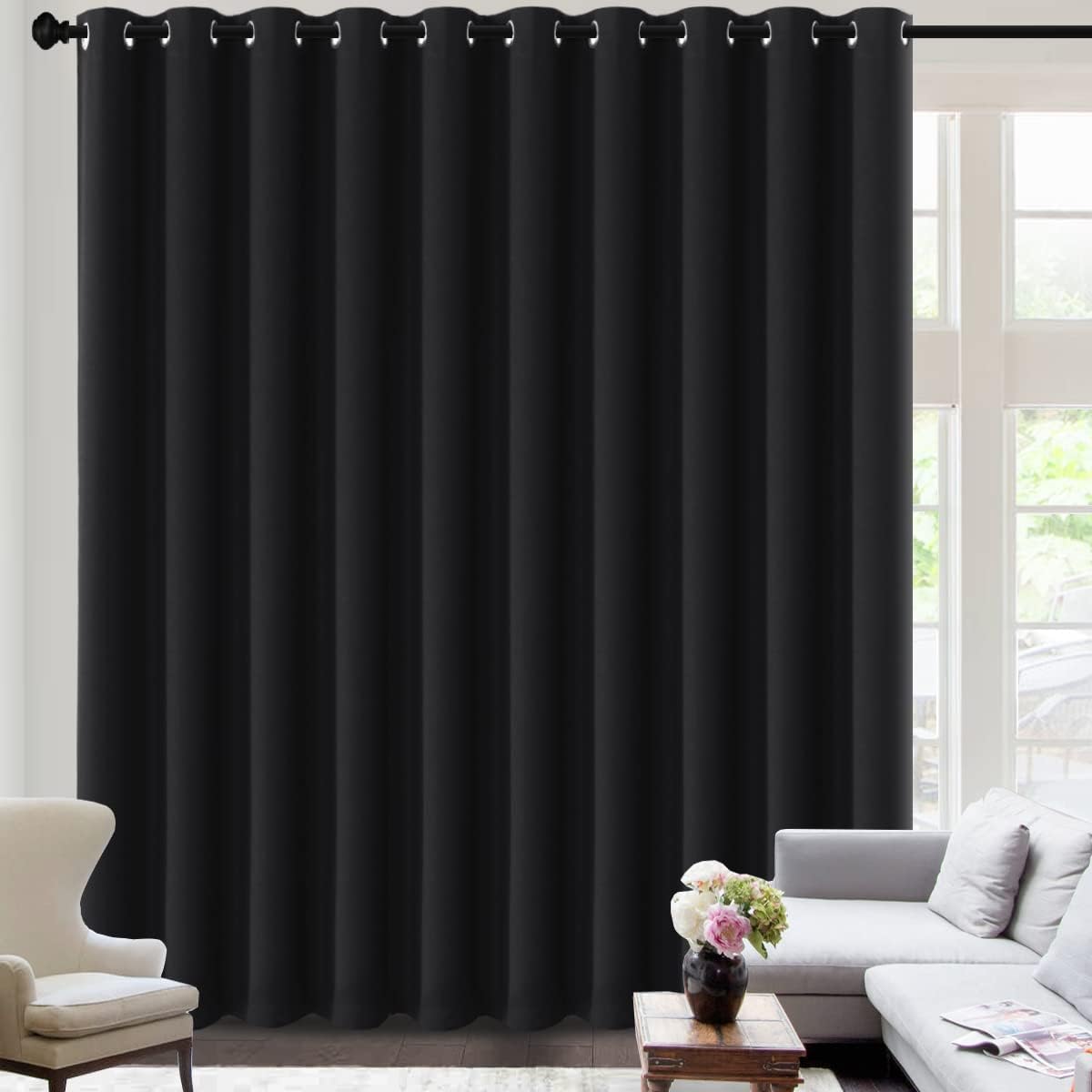 H.VERSAILTEX 100% Blackout Curtains for Sliding Glass Doors