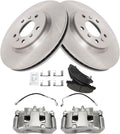 TRQ Front Brake Pad & Rotor Kit Ceramic Compatible with 2006-2013