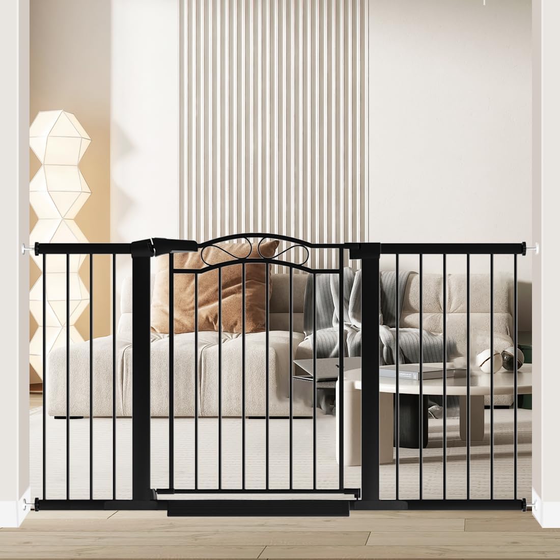Baby Gates for Kids and Pets - 57.1in to 59.8in Wide Safety Gate