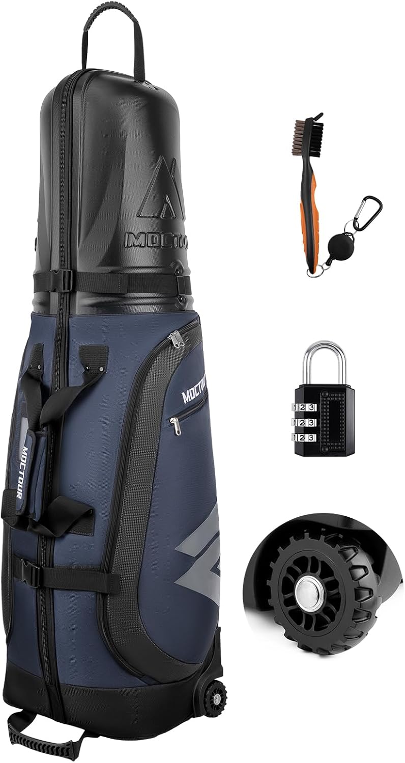 Golf Travel Bags for Airlines with Wheels & Hard Case Top