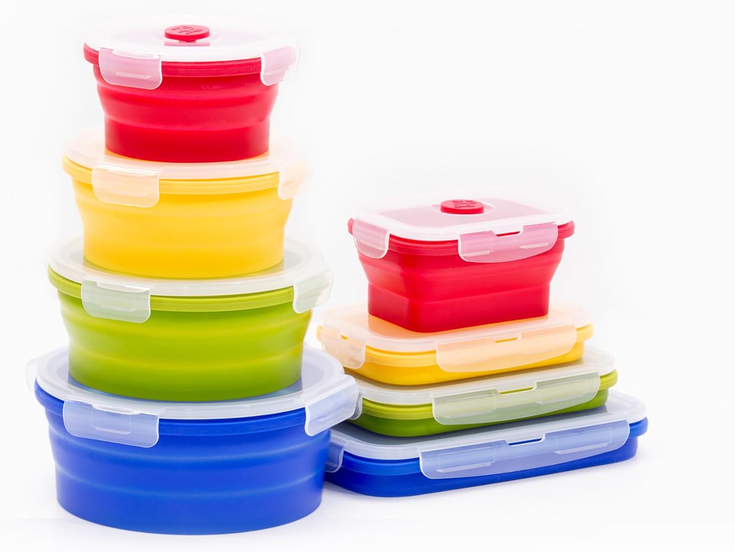 Collapsible Silicone Food Storage Container Set for All Needs
