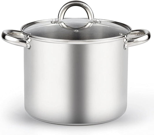 Cook N Home 8 Quart Stainless Steel Stockpot for Family Meals