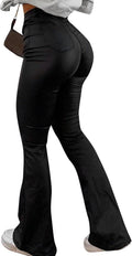 Avanova Faux Leather Butt Lifting Leggings Flare High Waist Pants made