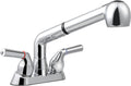 Utility Sink Faucet with Pull Out Sprayer - Stylish 4 in Centerset