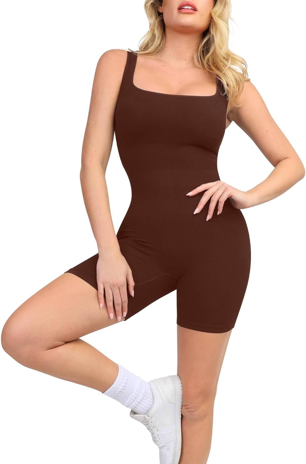 Popilush Shapewear Jumpsuits with Built-in Bra for Women