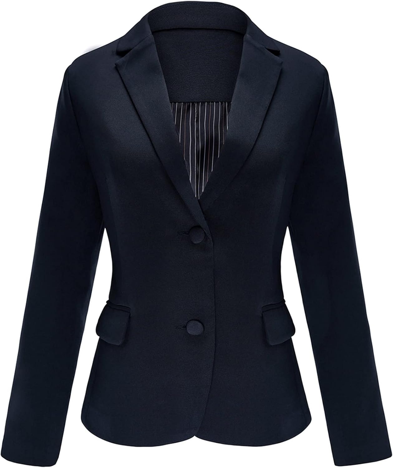 Stylish Notched Lapel Blazer Jacket for Women Office Wear