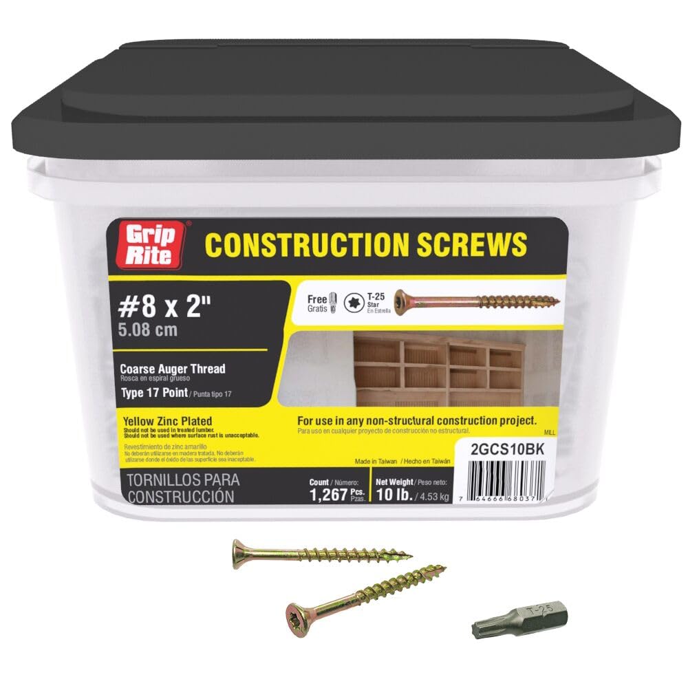 Grip Rite Prime Guard Construction Screws for Woodworking