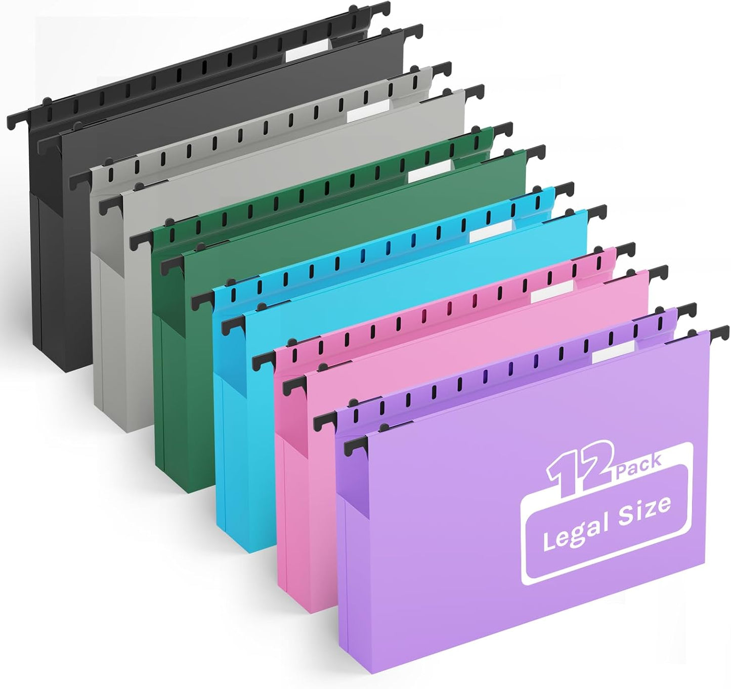 Ansook Extra Capacity Legal Plastic Hanging File Folders