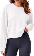 PINSPARK Soft Crewneck Cropped Sweatshirt for Women