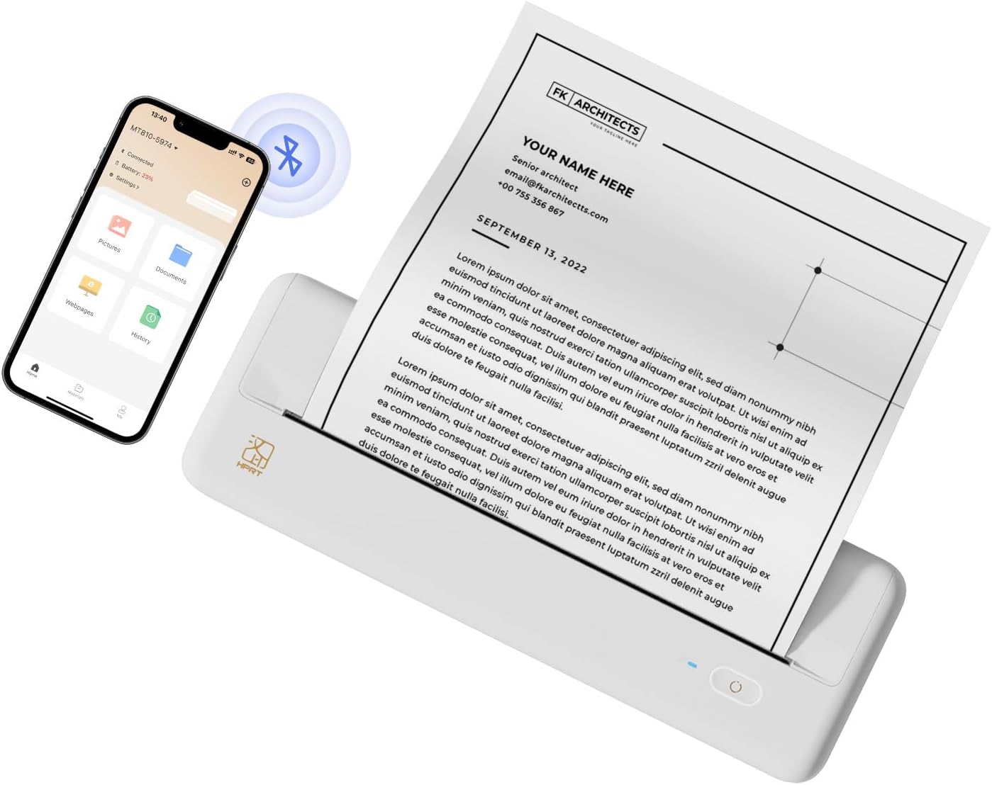 HPRT Wireless Portable Printer - On-the-Go Printing!
