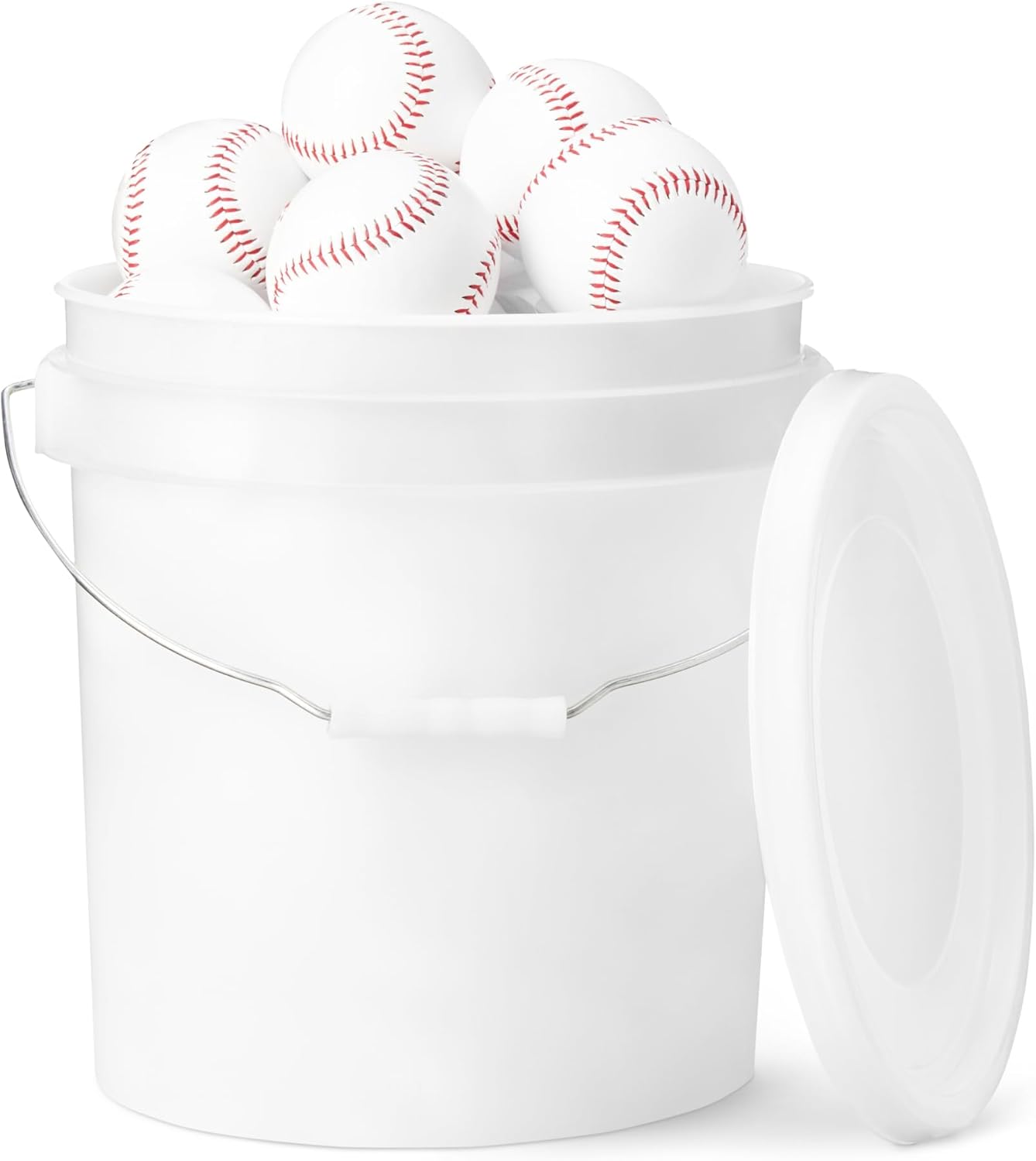 Practice Baseballs in Bucket for Training Activities and Coaches