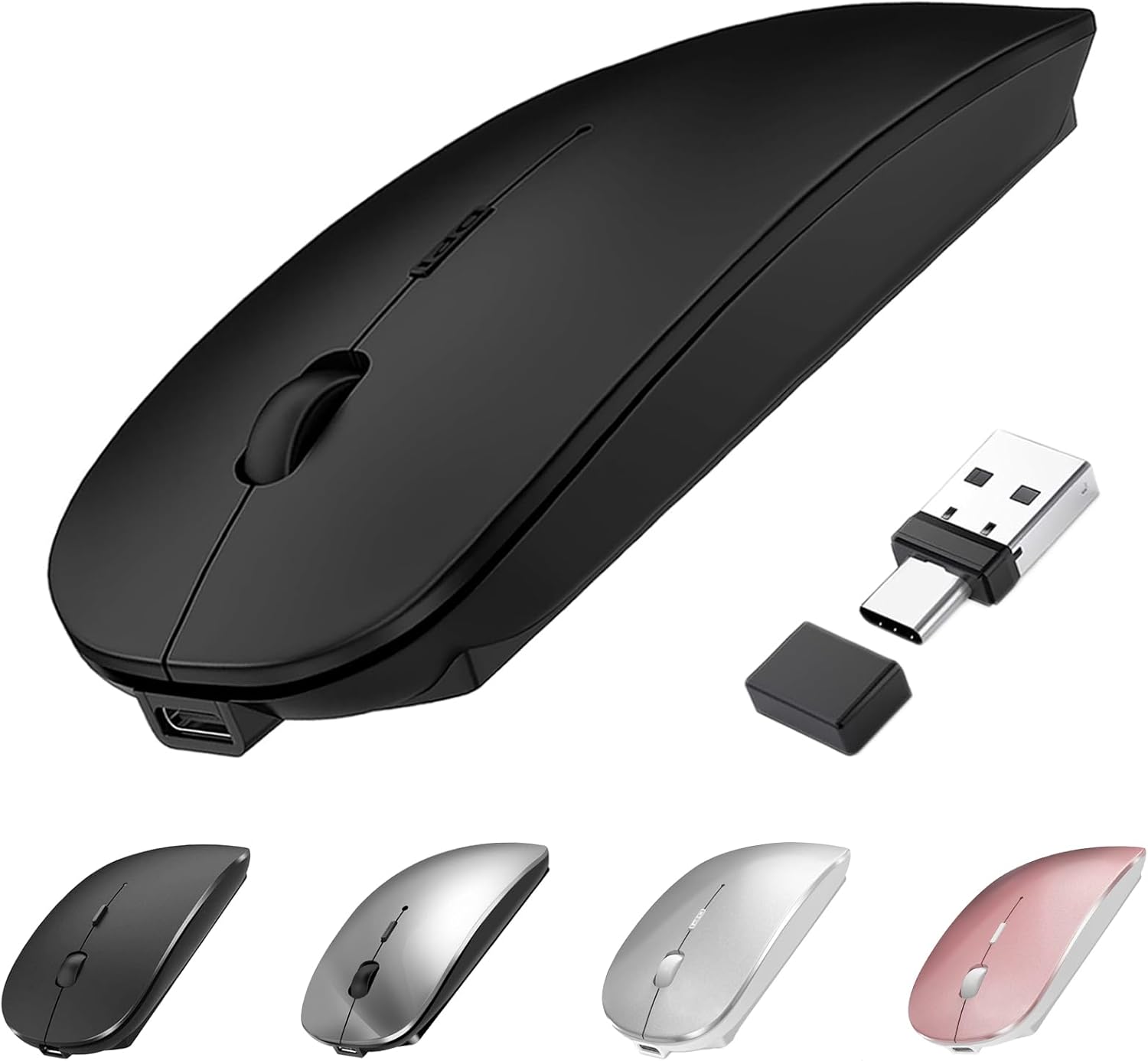 Suteke Rechargeable Bluetooth Mouse with Mouse Mover