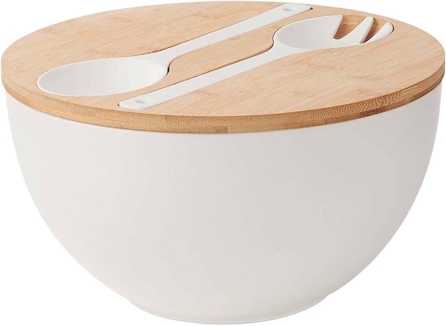 12.6in Extra Large Salad Serving Bowl Set with Wooden Lid