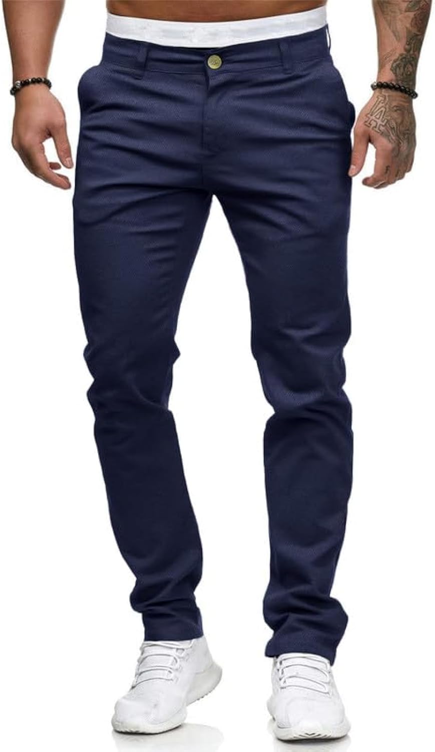 HUNGSON Men Skinny Slim Fit Casual Jeans for Stylish Comfort