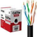 Cat5e Plenum Cable 1000ft CMP Black - Reliable Indoor Ethernet