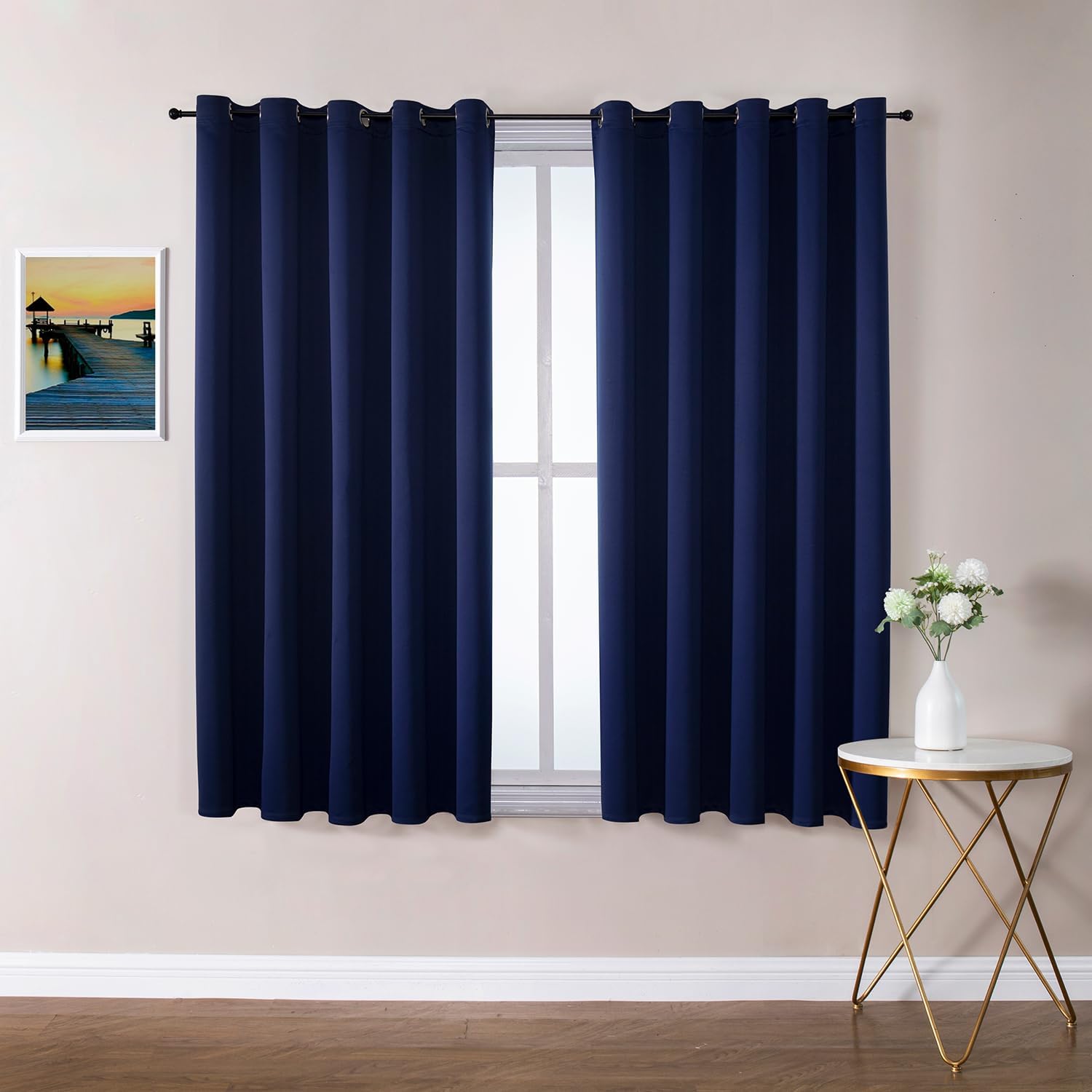 ChrisDowa Blackout Curtains 70 inches Wide for Bedroom - 2 Panels