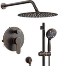 SR SUN RISE 12 in Oil Rubbed Bronze Shower System - Rain + Handheld