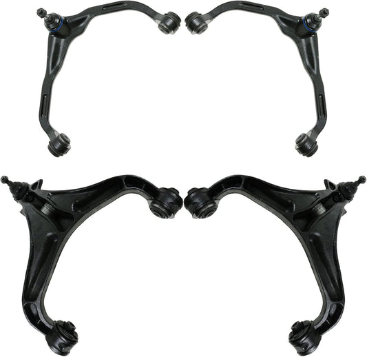 TRQ Front Upper & Lower Control Arm Set for Dodge Nitro & Jeep