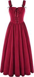 Scarlet Darkness Renaissance Dress for Women with Lace Up Design