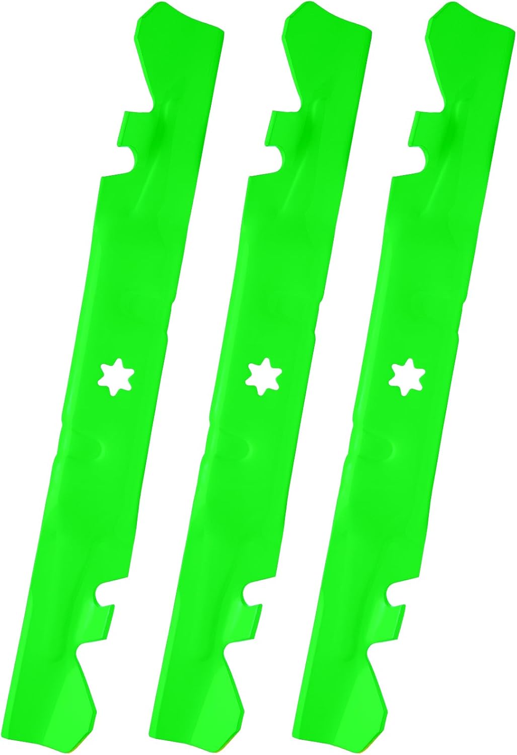 Toothed Mulching Heavy Duty Mower Blades for 60 inch Decks