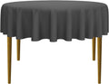 70 in Round Tablecloths 10-Pack - Dark Gray, Wrinkle-Resistant