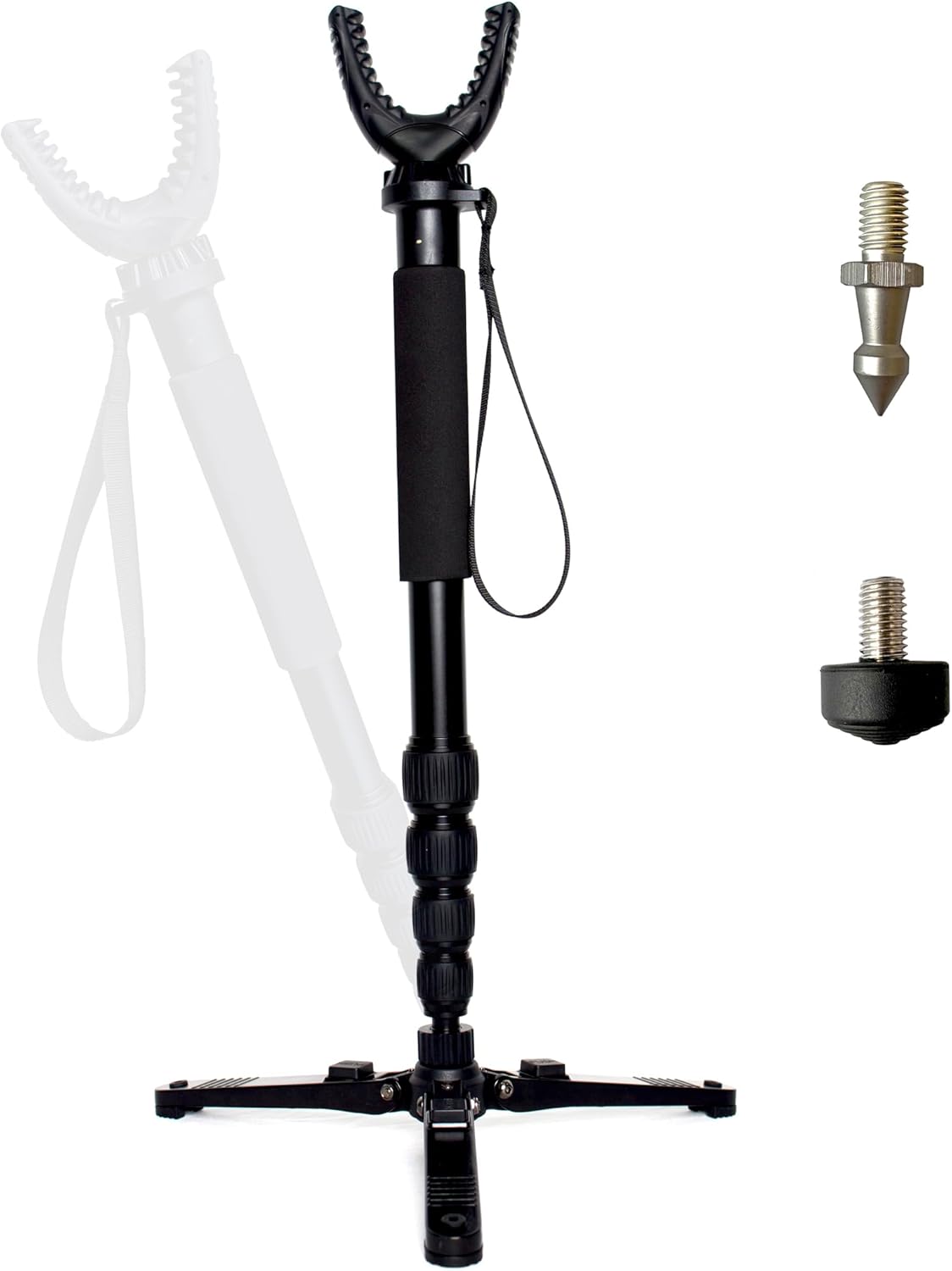 AUSCAMOTEK Rifle Shooting Stick with Tri-Stand Base for Stability