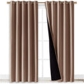 Warm Blackout Curtains for Winter - Cappuccino 70in x 84in Pair