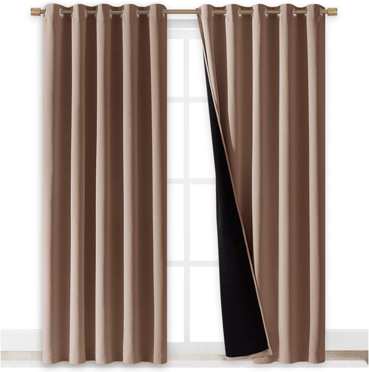 NICETOWN Warm Curtains for Winter - 100% Blackout Drapes