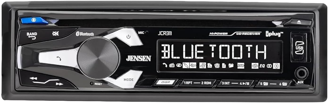 Jensen JCR311 Car Stereo with Bluetooth & Voice Assistant Features