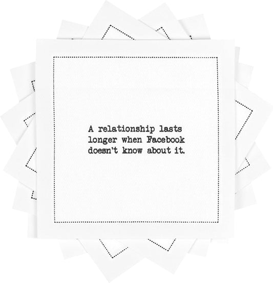 Funny Relationship Quotes Cocktail Napkins for Parties & Events