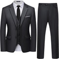 WULFUL Men's 3 Piece Slim Fit Black Tuxedo Suit Set for Events