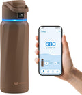 BOOST Smart Water Bottle with Reminder & Tracker - 32 oz Mocha