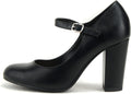 Comfort Women's Closed Toe Block Heel Pumps - Padded Sole