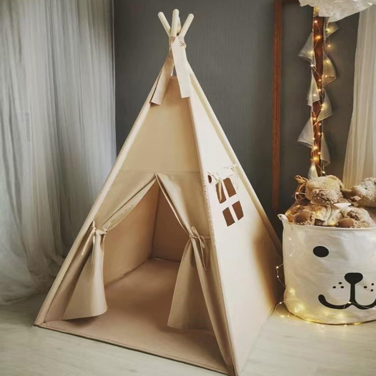 Teepee Tent for Kids - Portable Indoor Outdoor Playhouse