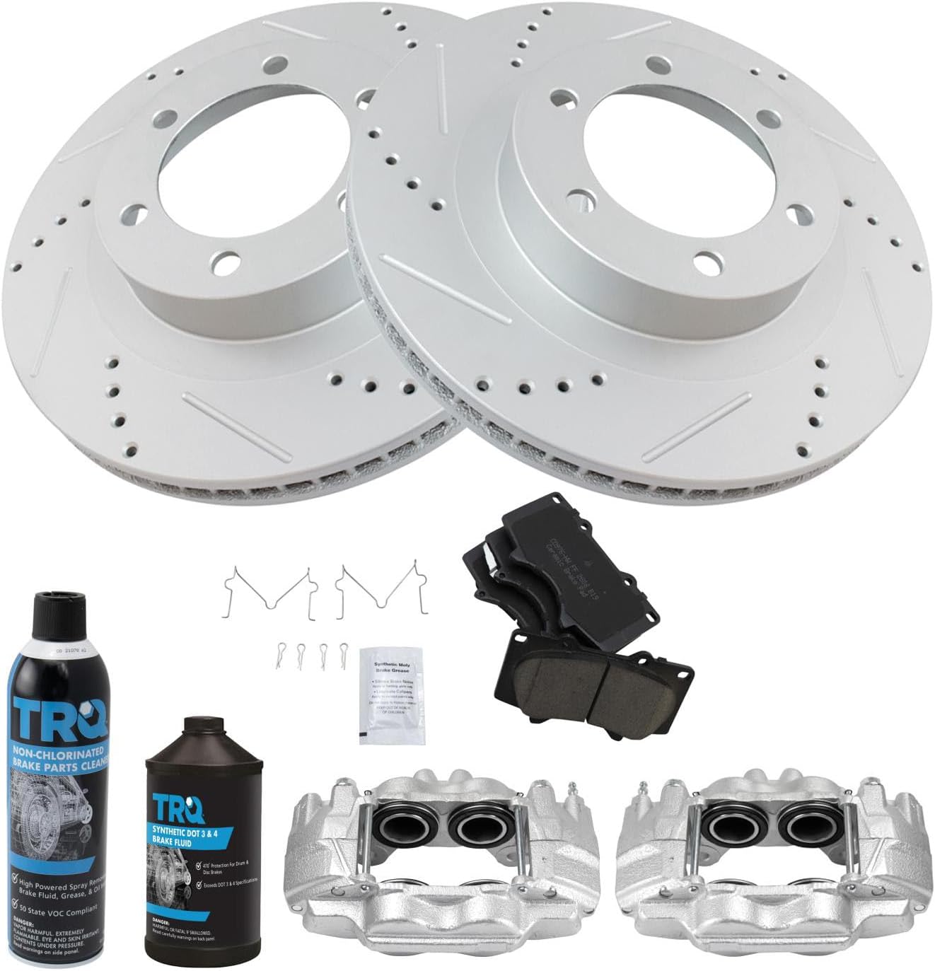 TRQ Front Performance Brake Pad & Rotor Kit for 2003-2009 4Runner