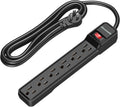 6-Outlet Power Strip Surge Protector with 10 ft Cord - Low Profile