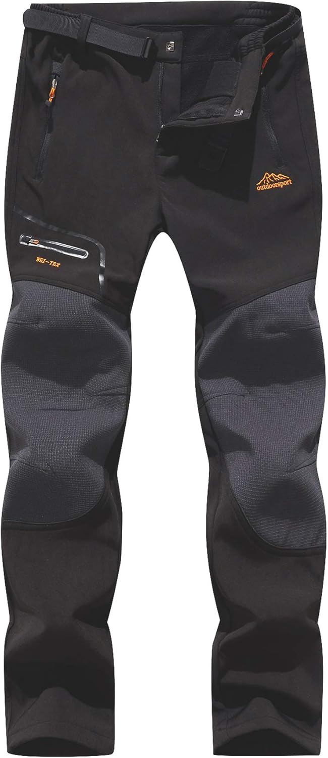 BenBoy Men's Snow Ski Outdoor Waterproof Windproof Fleece Pants