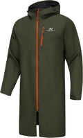 Rain Jacket Men Waterproof Long Raincoat with Hood - Breathable