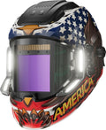 Auto Darkening Welding Helmet with 4 LED Light - Large Panoramic View