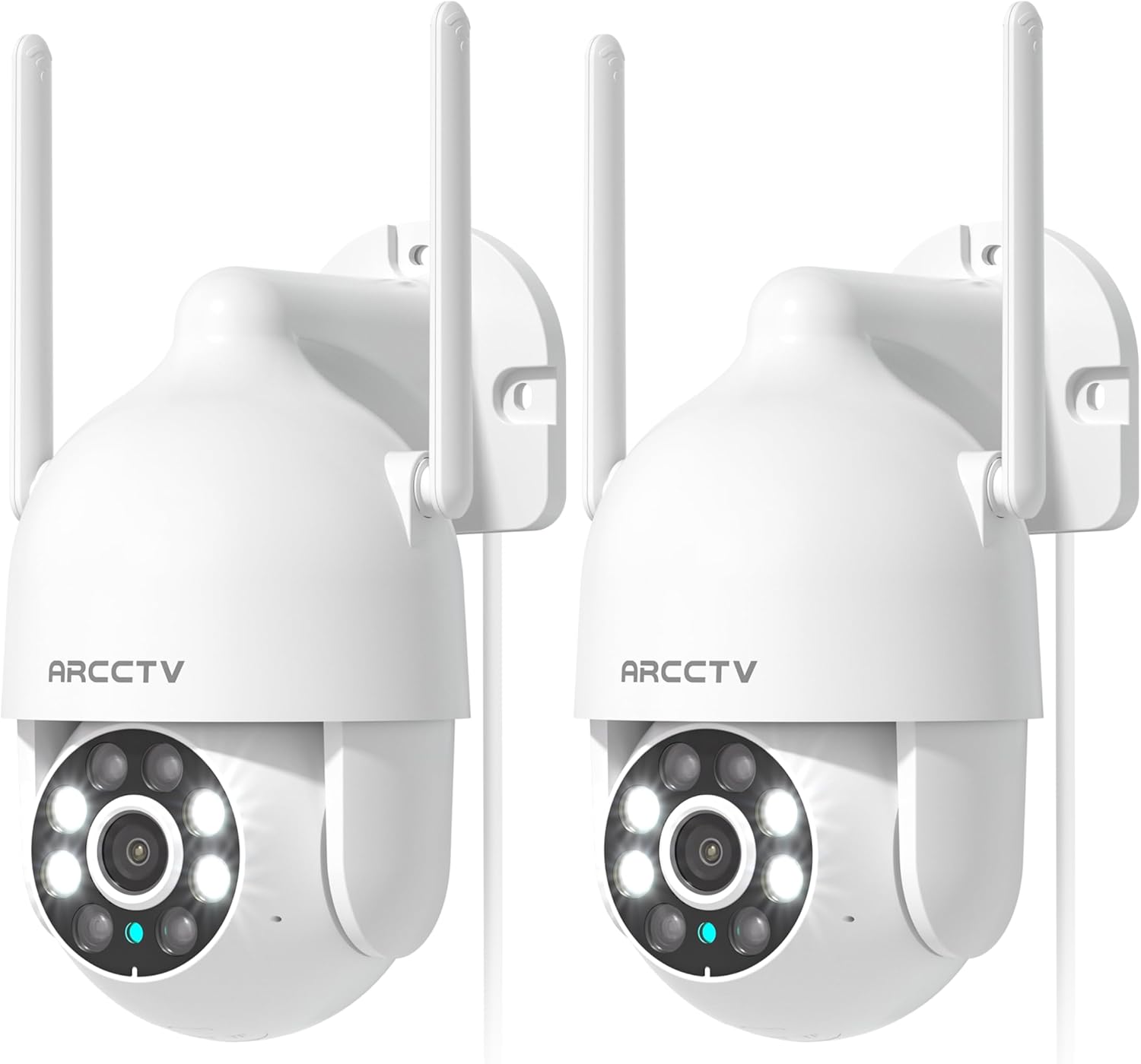 2K Security Cameras Outdoor with 360 Pan-Tilt View & Night Vision