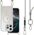 MAGEASY iPhone 16 Pro Max Case with Crossbody Strap - 16ft Protection