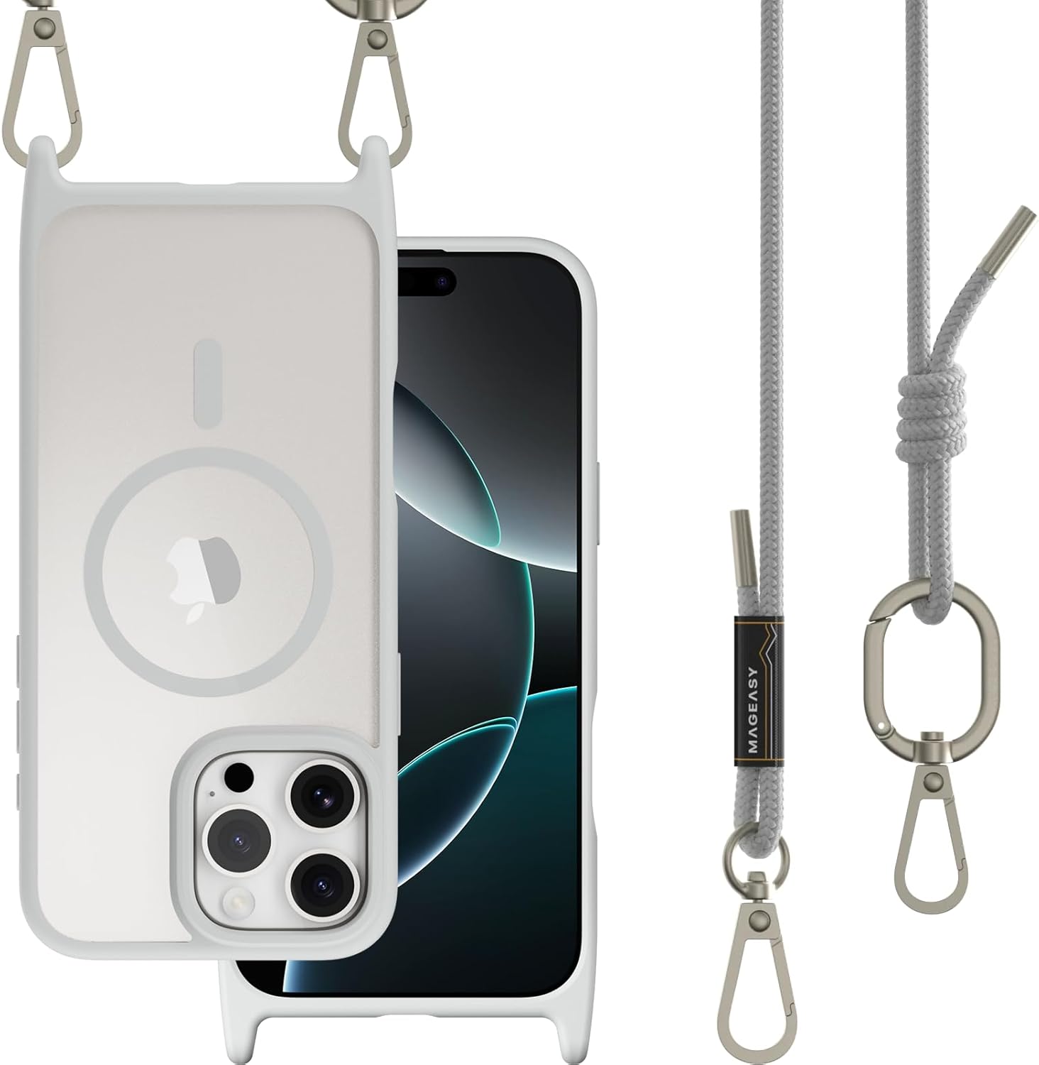 MAGEASY Case for iPhone 16 Pro Max with Crossbody Strap