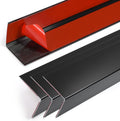 4PCS 45in Black Metal Corner Protectors - Durable Self-Adhesive Edge