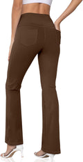 Women's Bootcut Yoga Pants Flare Leggings with Pockets - Flattering