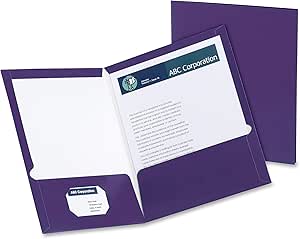 Oxford Laminated Twin-Pocket Folders for Professional Use