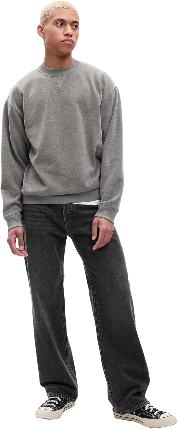 Cozy Gap Vintage Crew: Soft Drop Shoulder