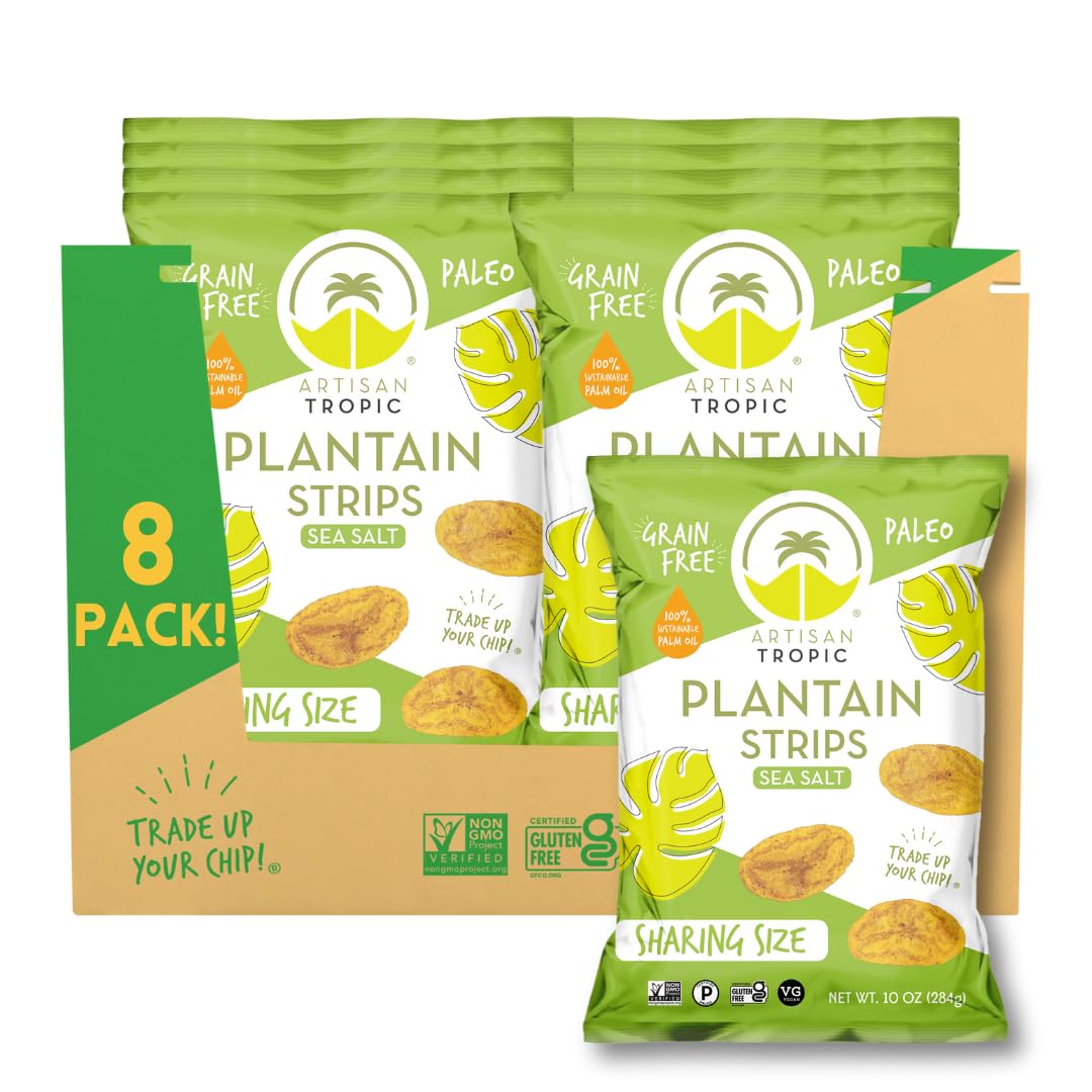 Plantain Strips Sea Salt - Vegan, Gluten Free Healthy Snacks