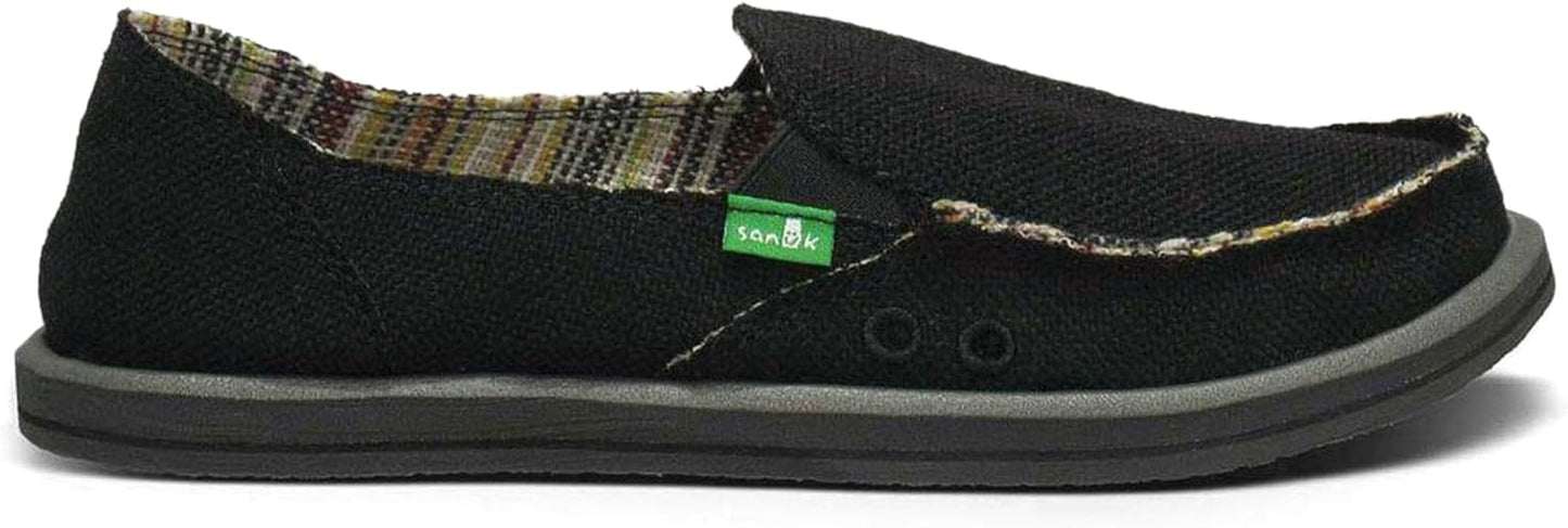 Sanuk Womens Donna Hemp Loafers - Comfortable Slip On Shoes