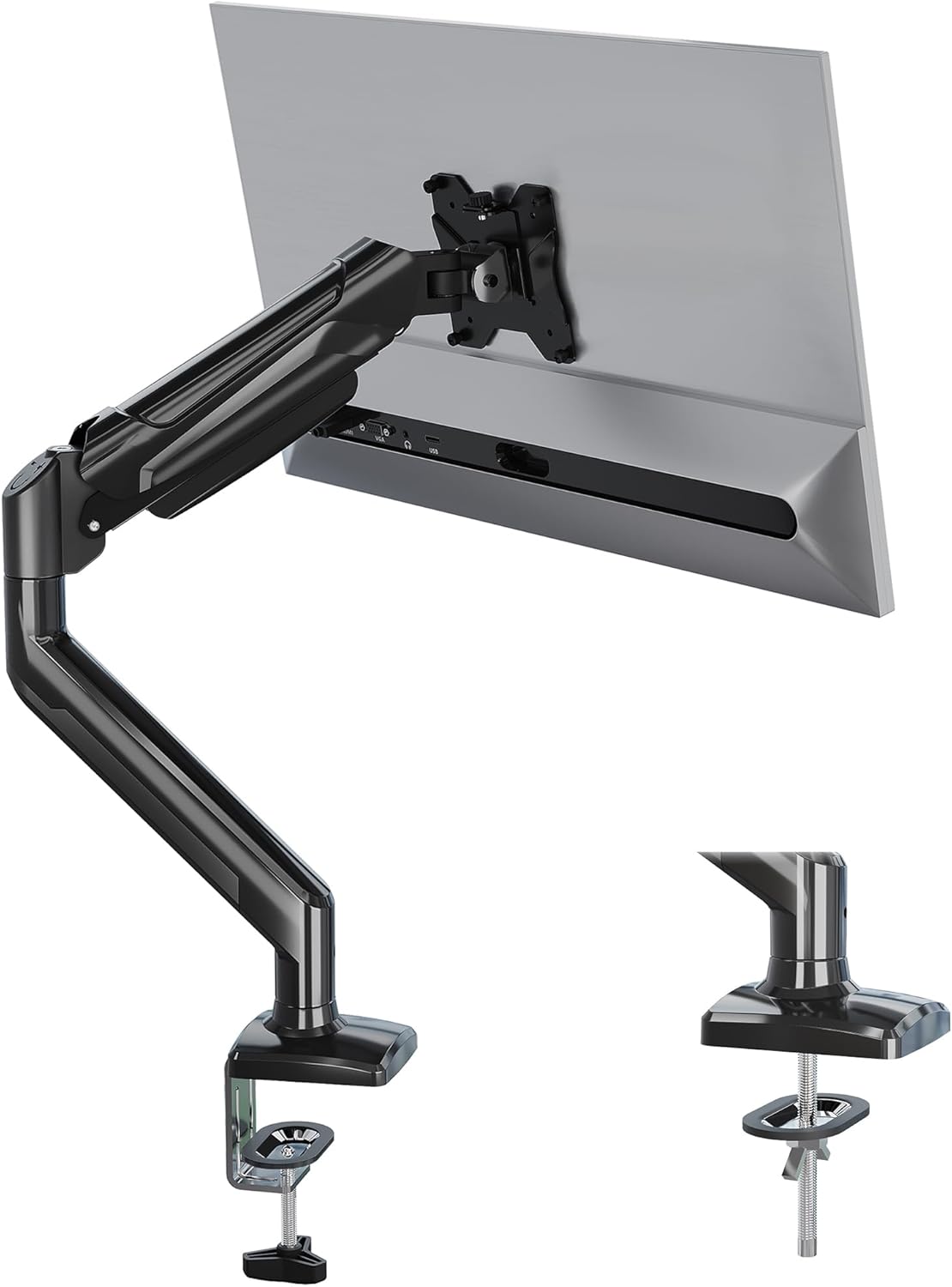 BONTEC Gas Spring Monitor Arm: Adjustable Stand for Ultimate Comfort